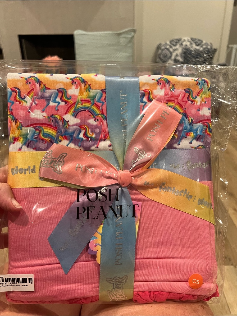 Posh Peanut Lisa Frank Markie Magic Pink Rainbow Unicorn Ruffled Luxette Patoo